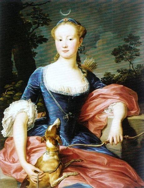 Pompeo Batoni Portrait of a Lady as Diana the Huntress oil painting picture